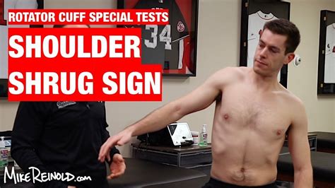 drop test shoulder|positive shoulder shrug test.